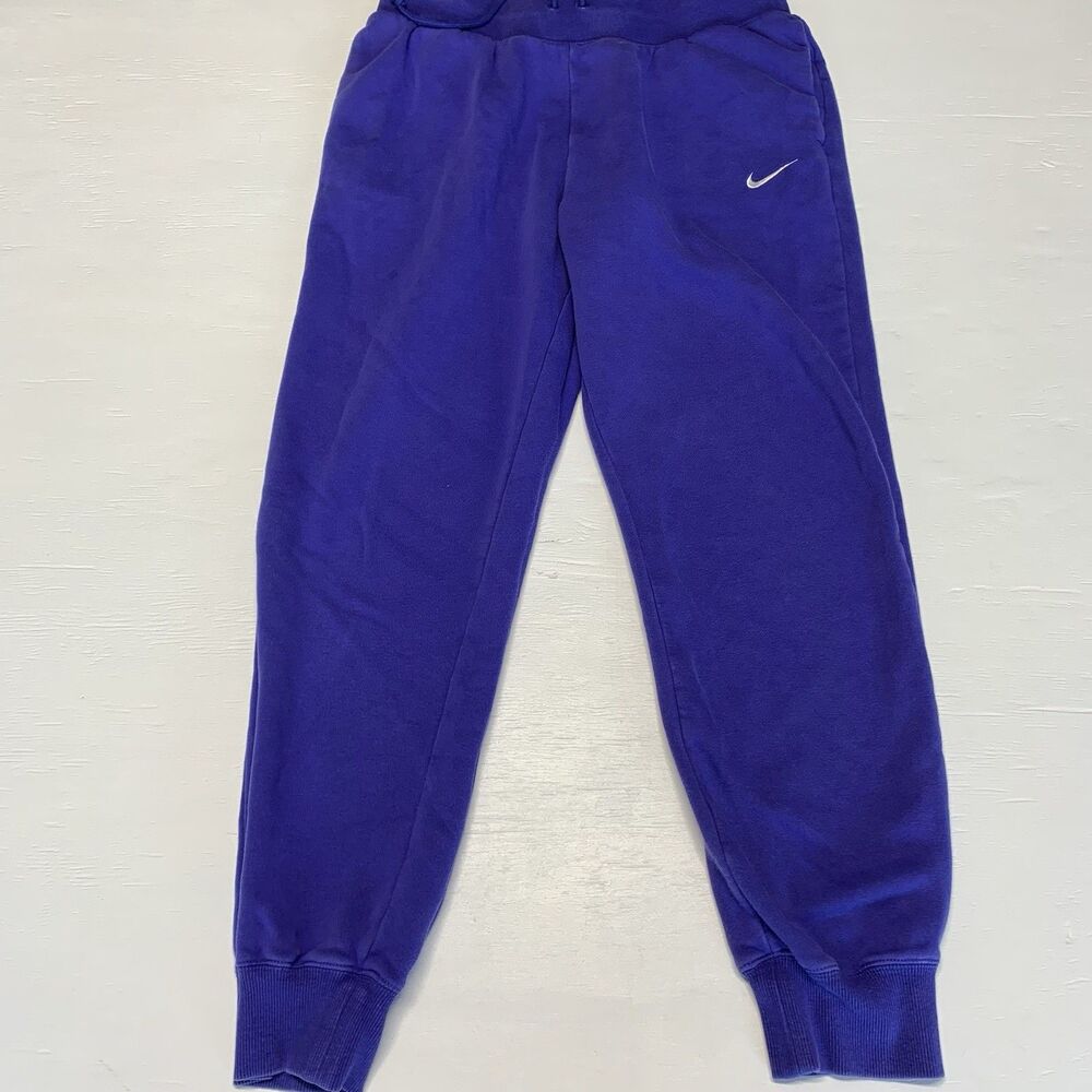 Nike Track Pants Cotton Baggy Cozy Joggers Women Size M Blue